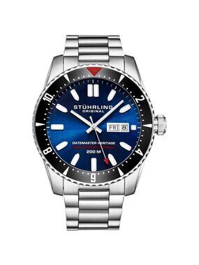 NWT Stuhrling Original Aquadiver Automatic Blue Dial Men's Watch